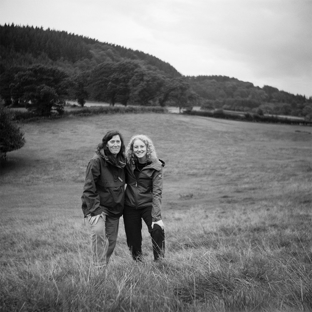Women standing in field