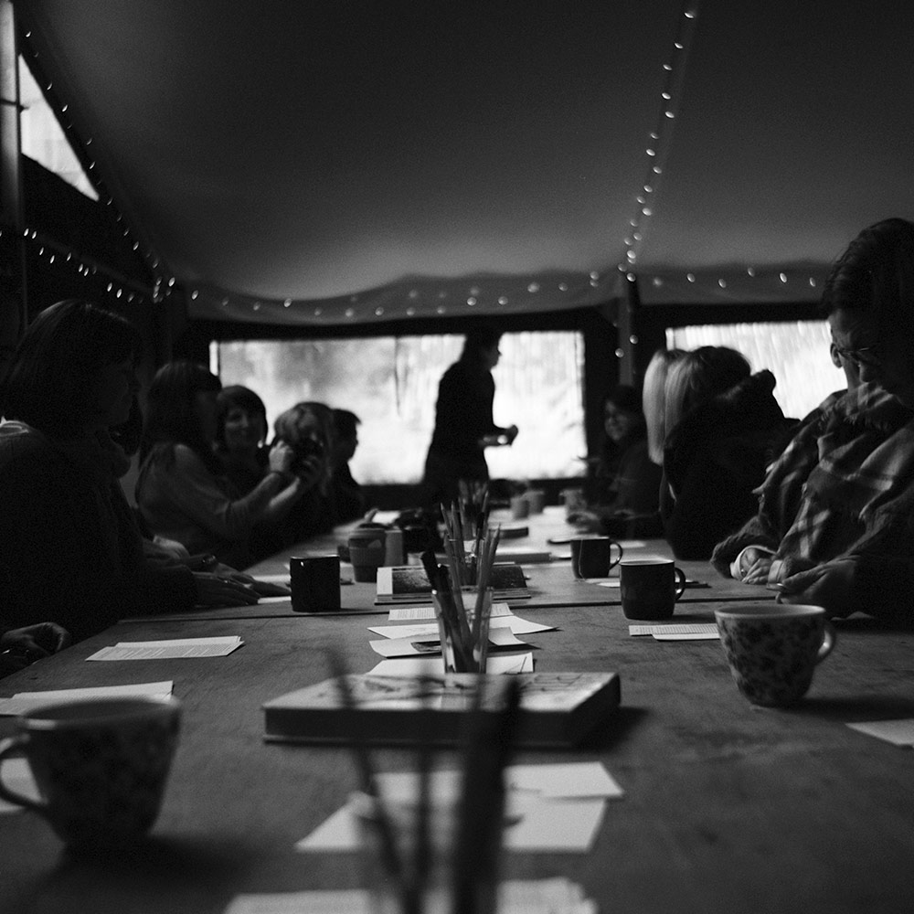 People sat at table