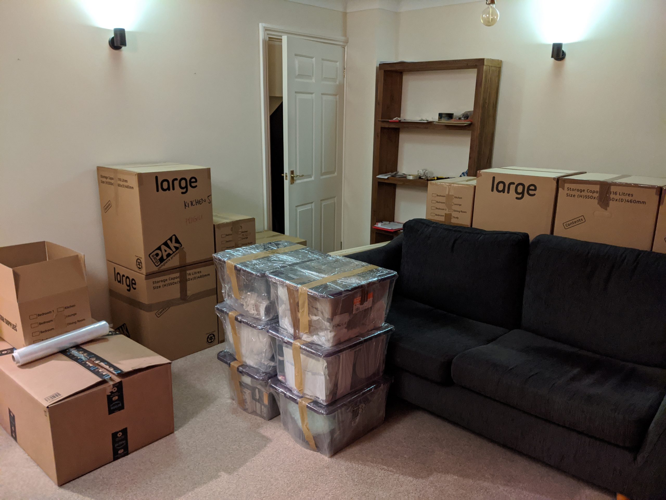Stacked boxes