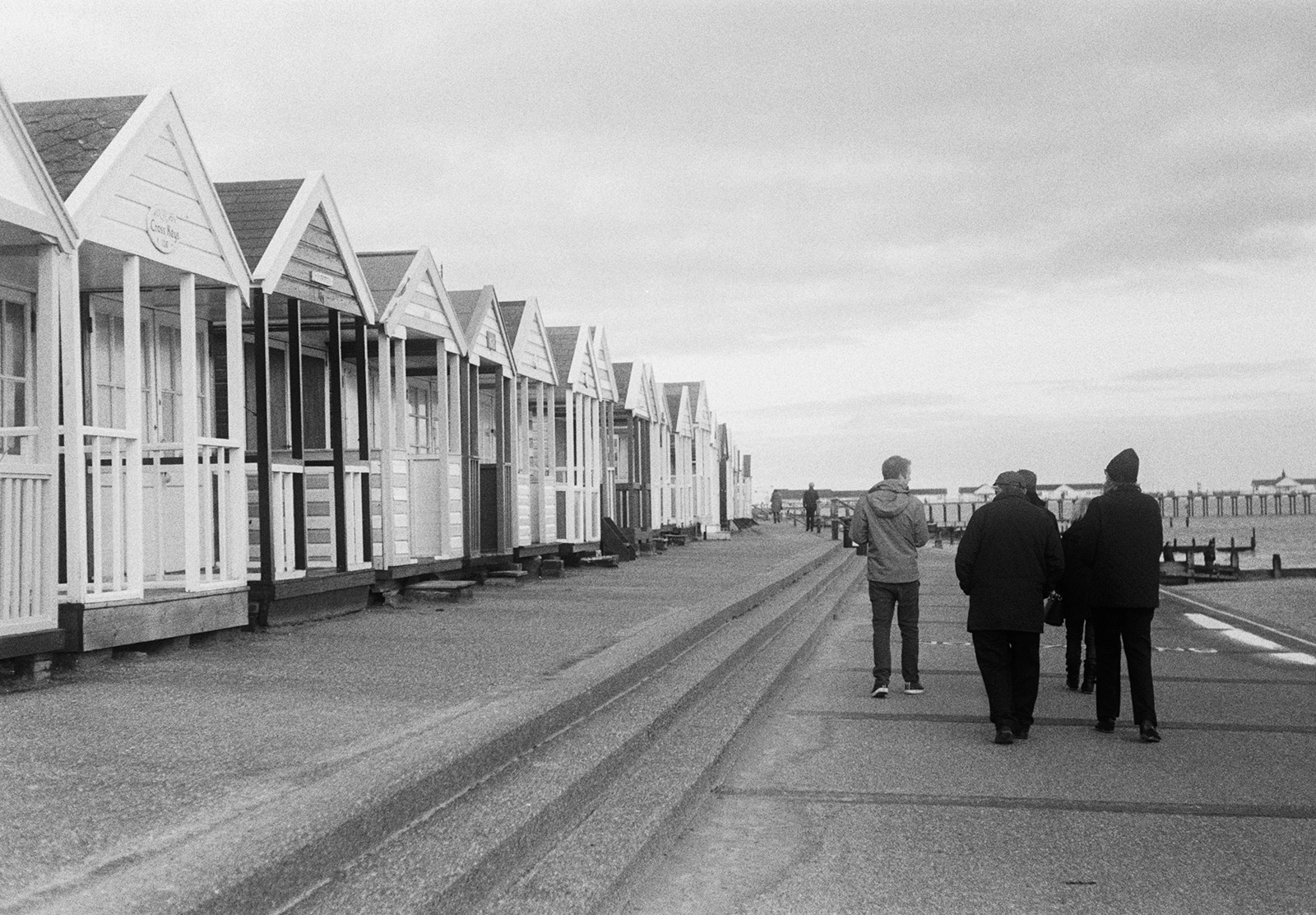 People walking on path