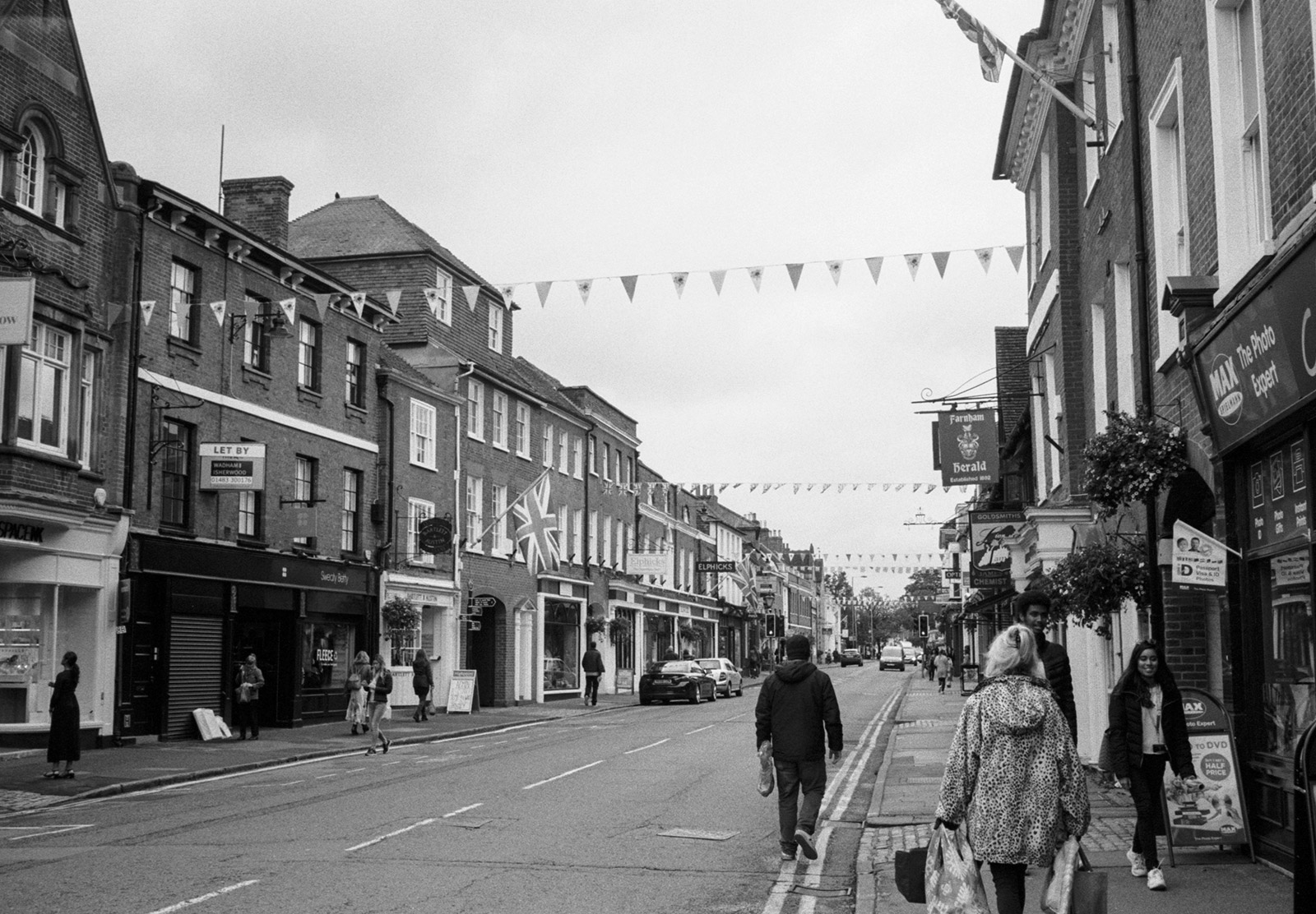 View down street
