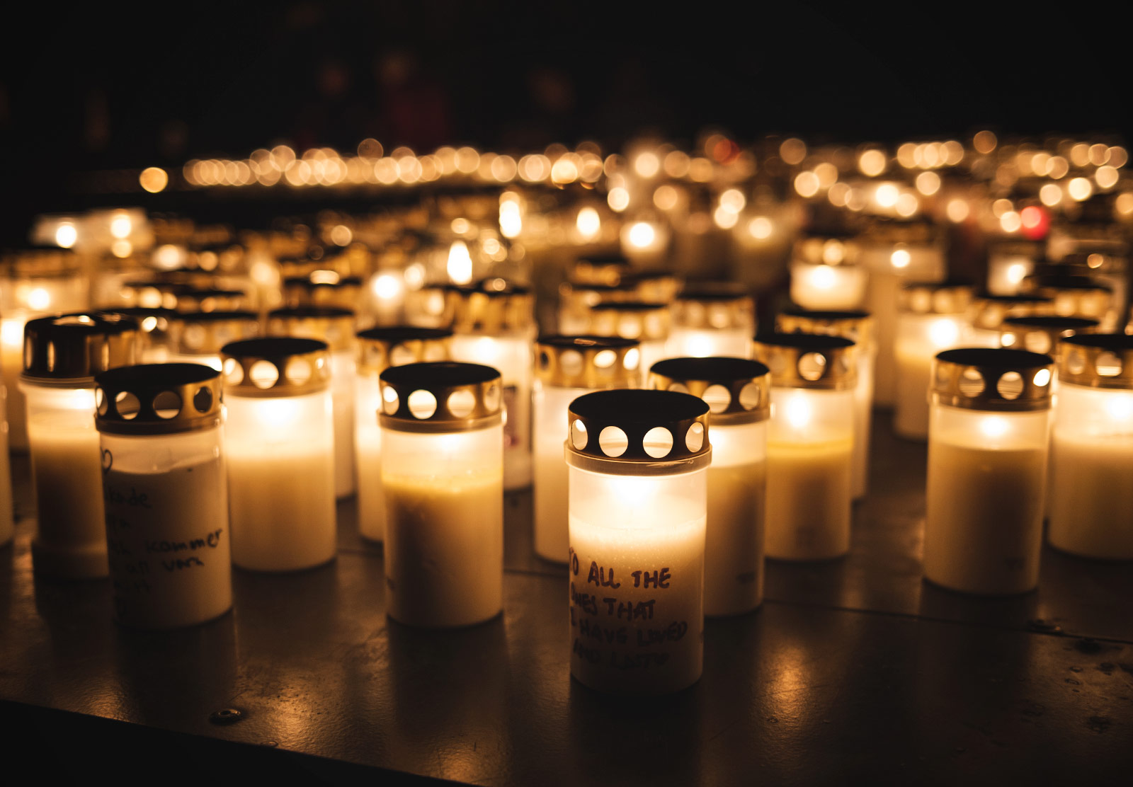 Group of burning candles