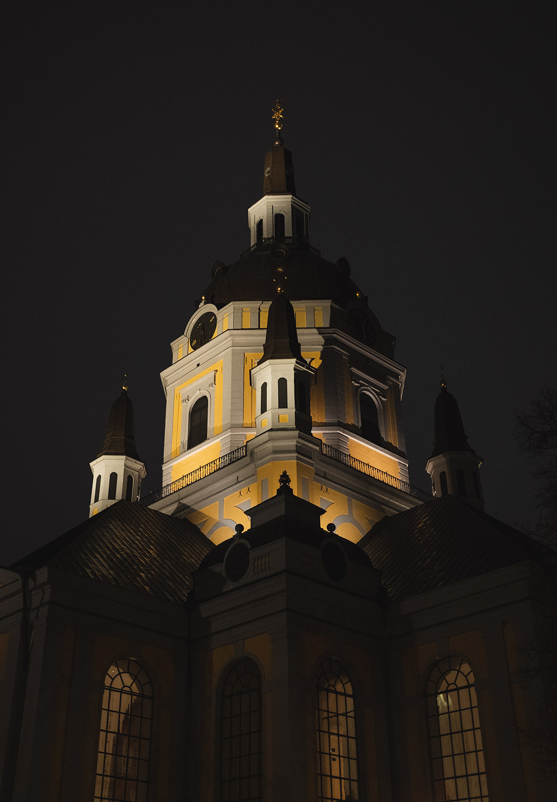 Yellow and grey church