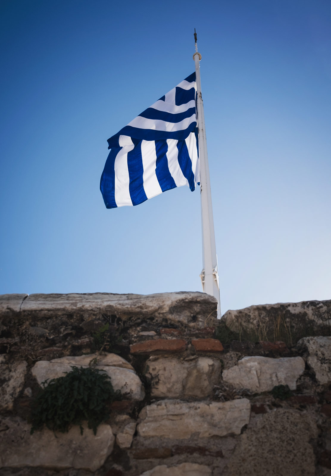 Flag against clear sky