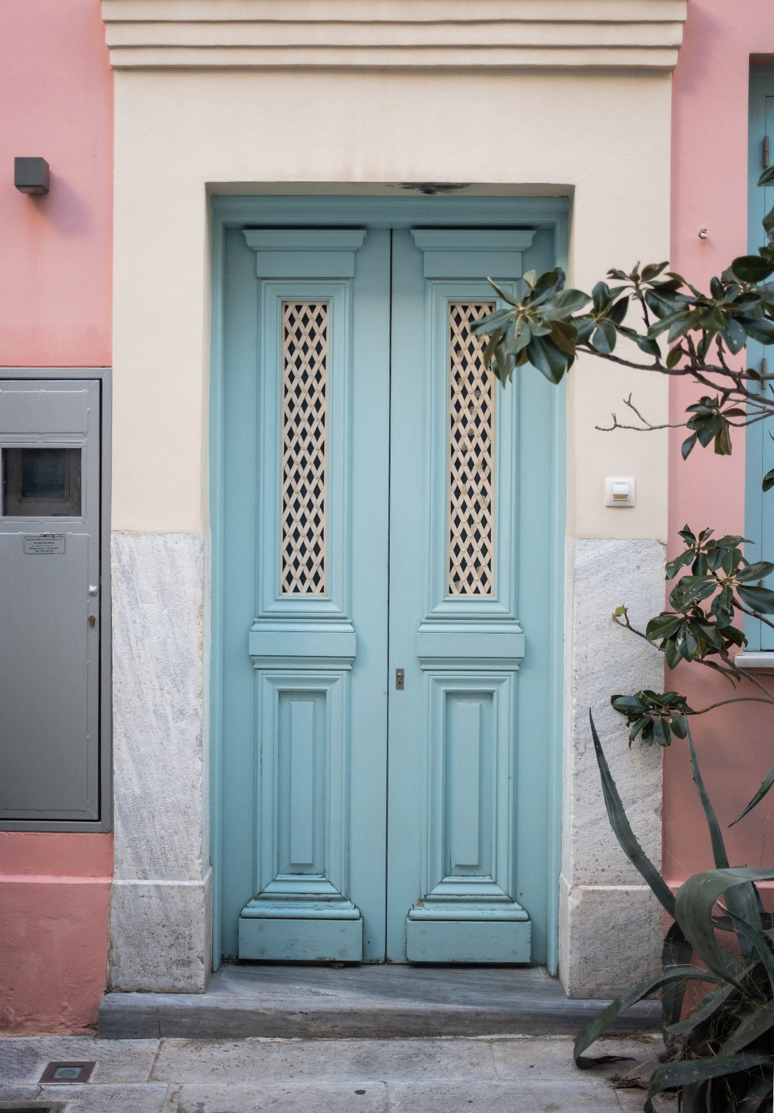 Ornate painted doorway