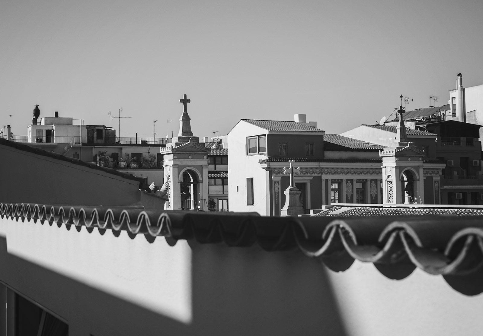 View of church steeples