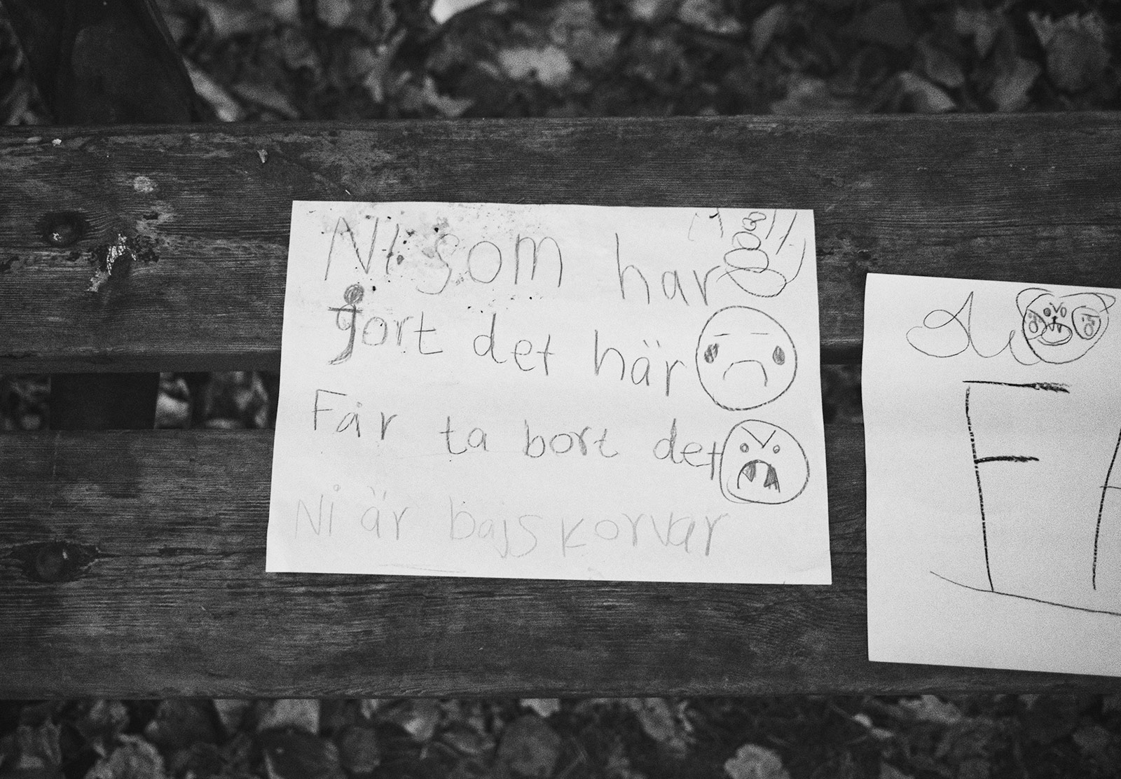 Note in child's handwriting