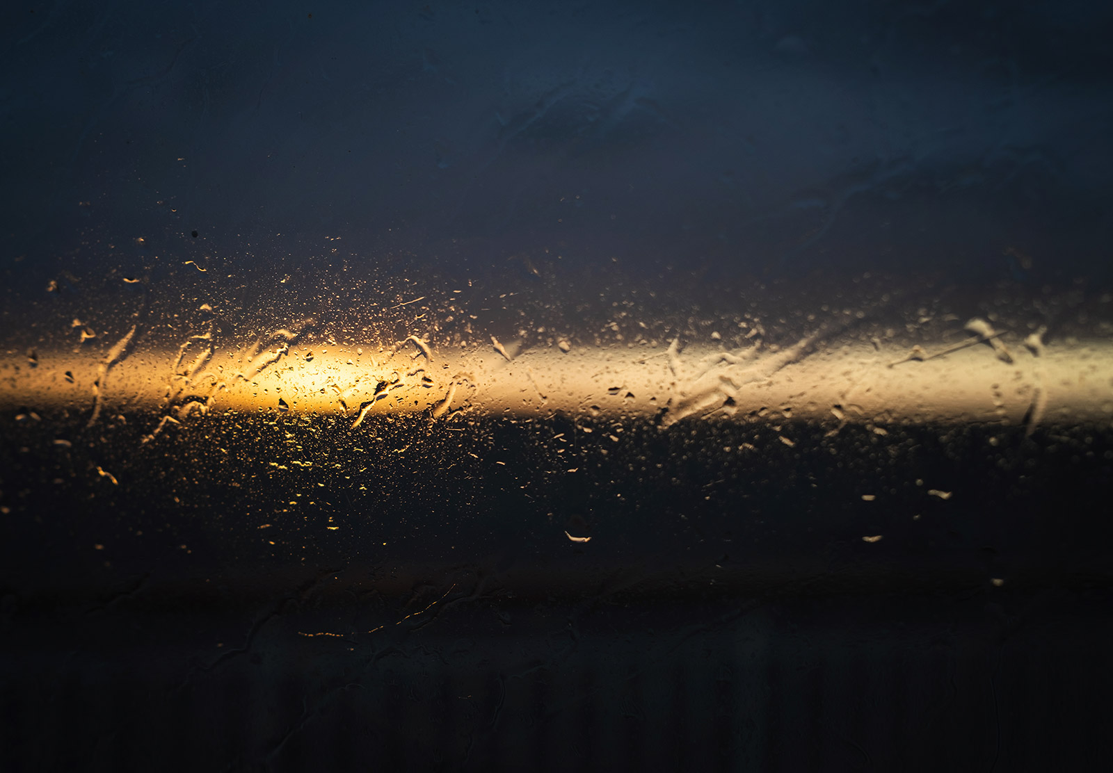 Water droplets on glass