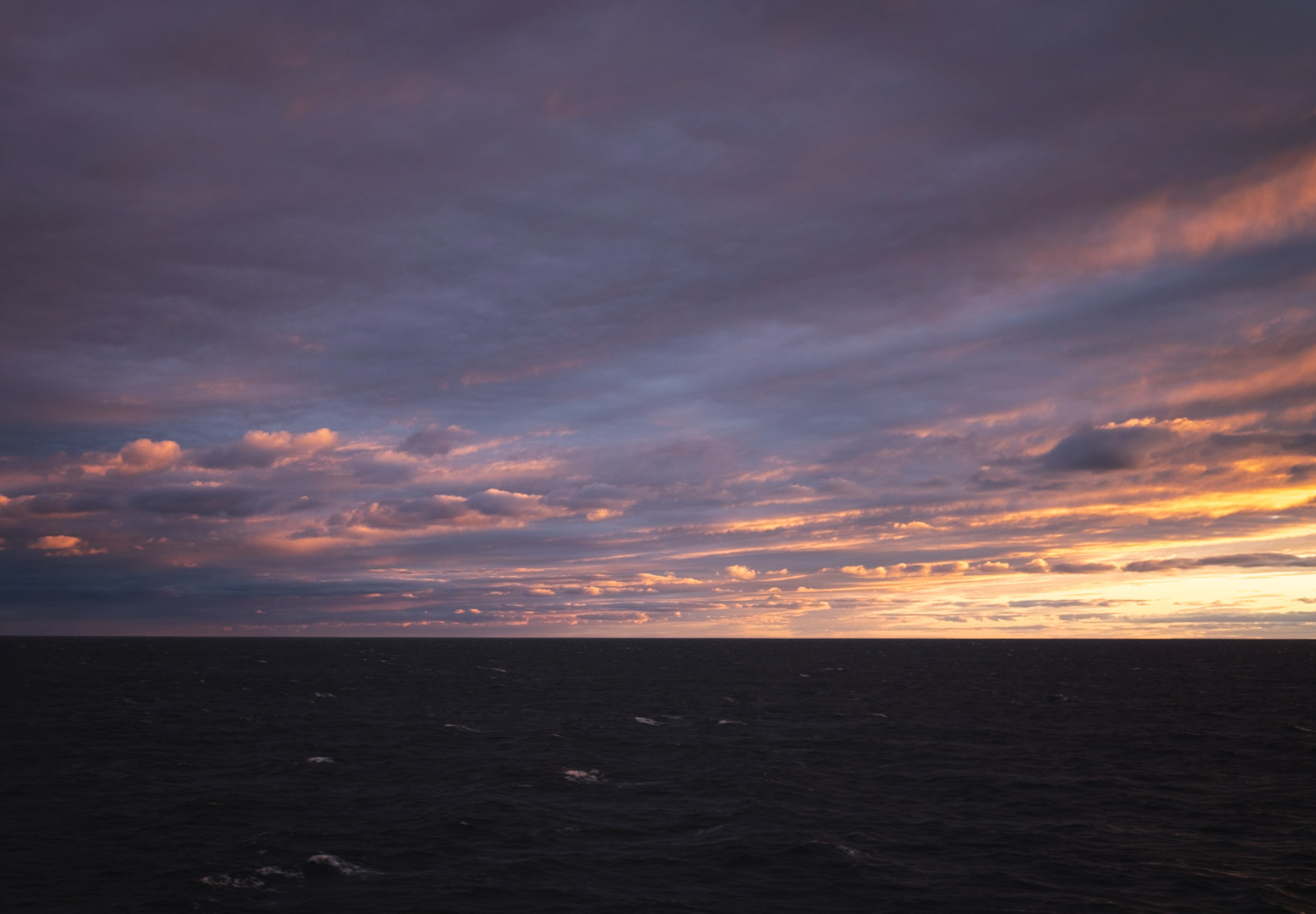 Pink and purple clouds
