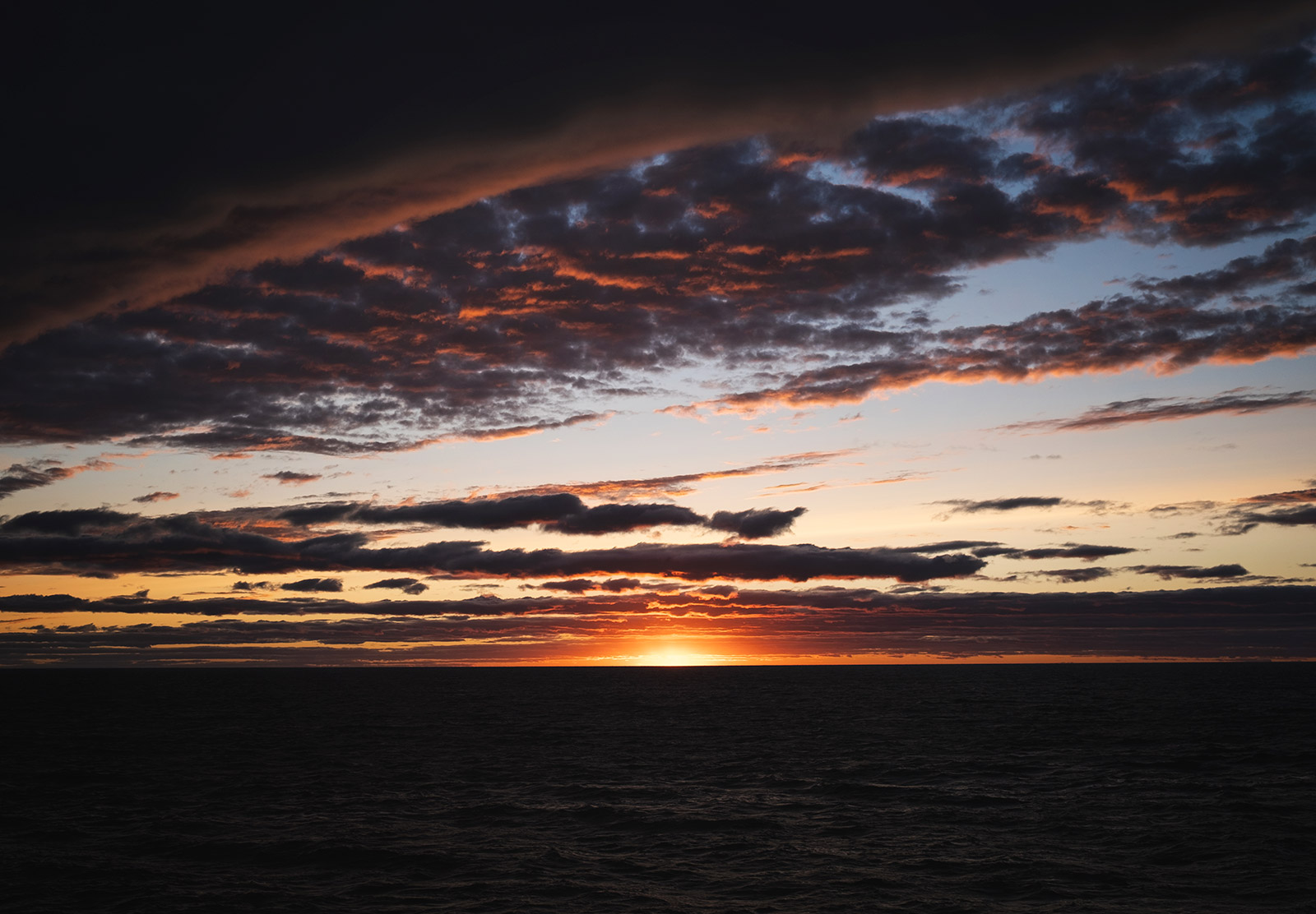 Low orange sun
