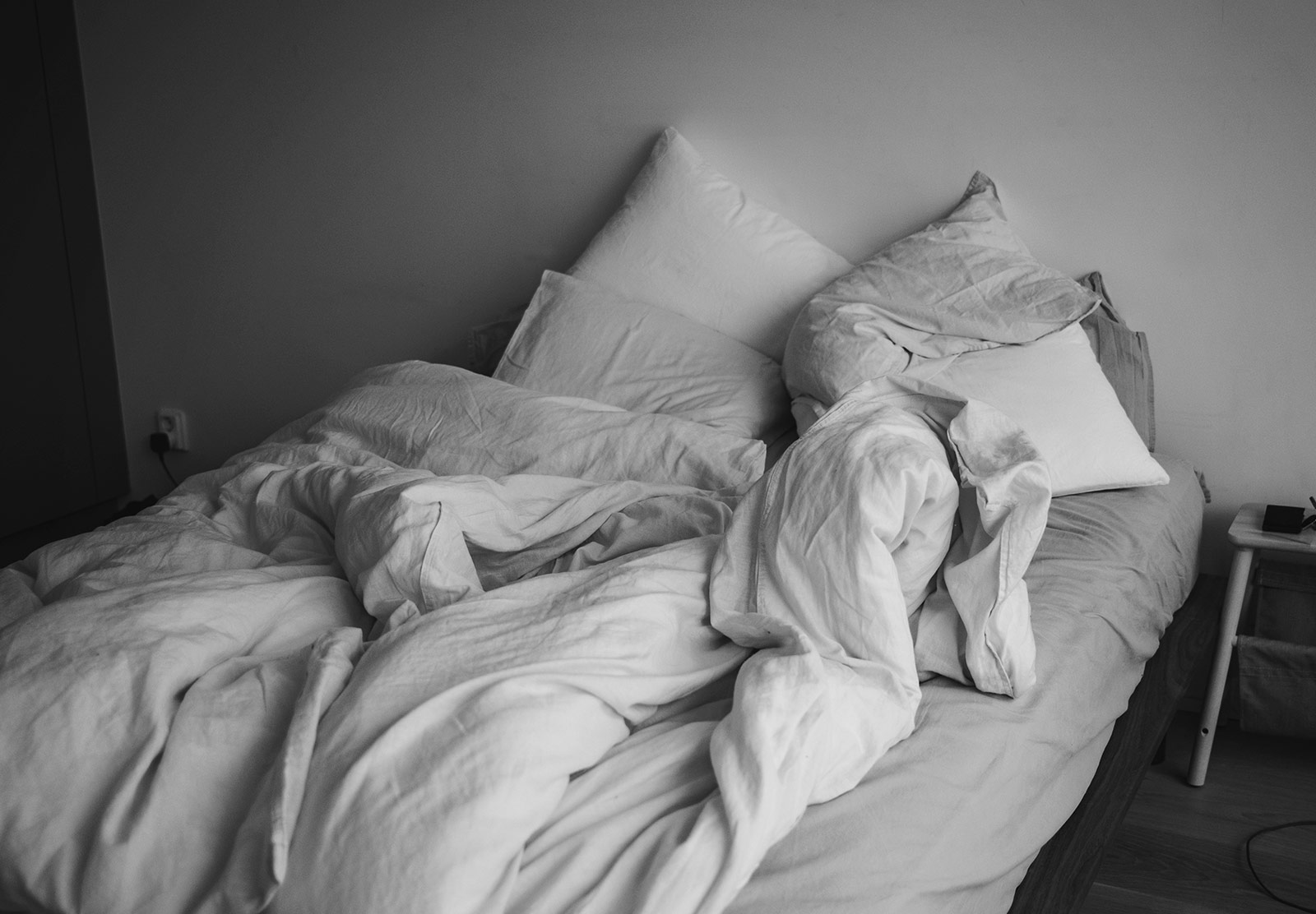 Messy bed