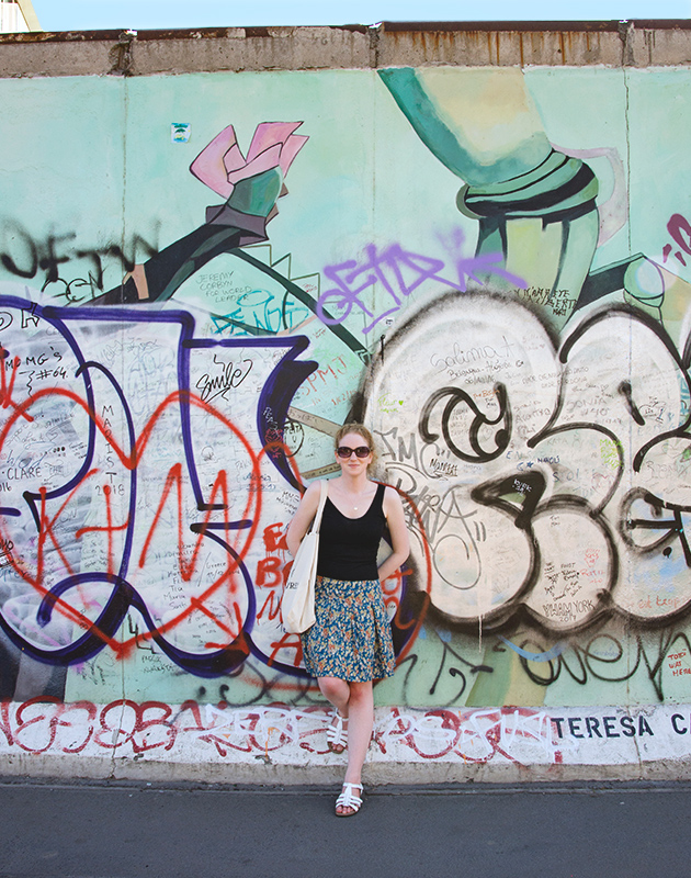 Me leaning on the Berlin Wall