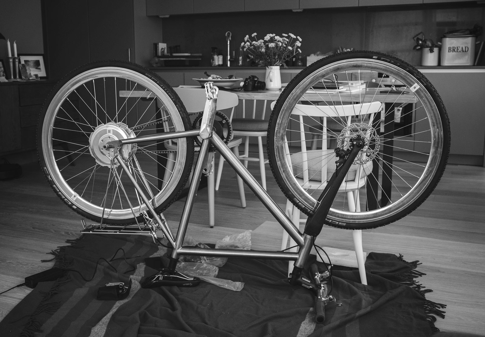 Bike upside down