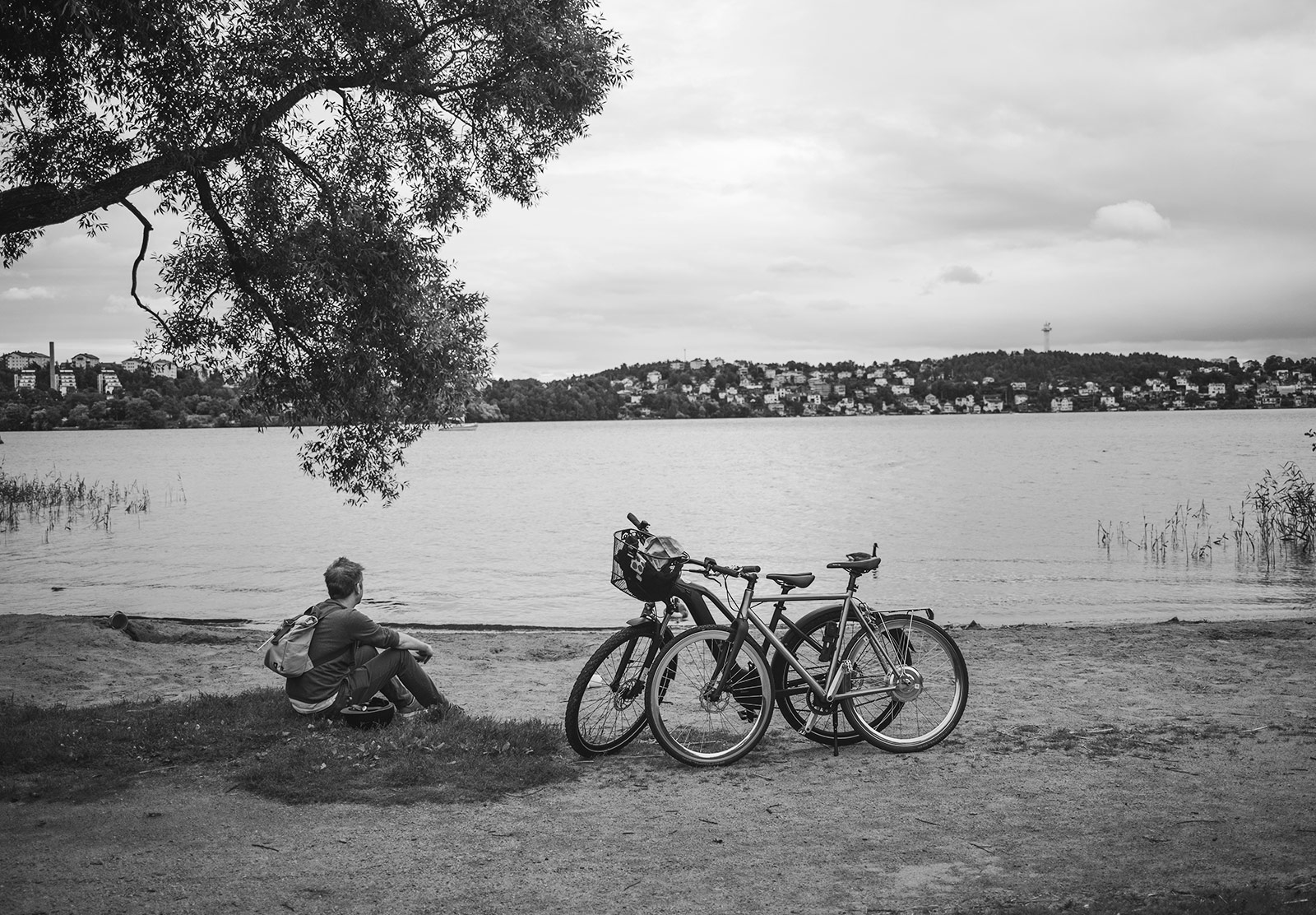 Bikes on a beach