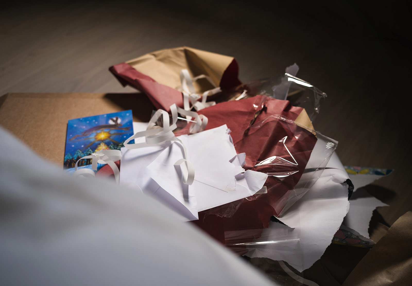 Pile of wrapping paper