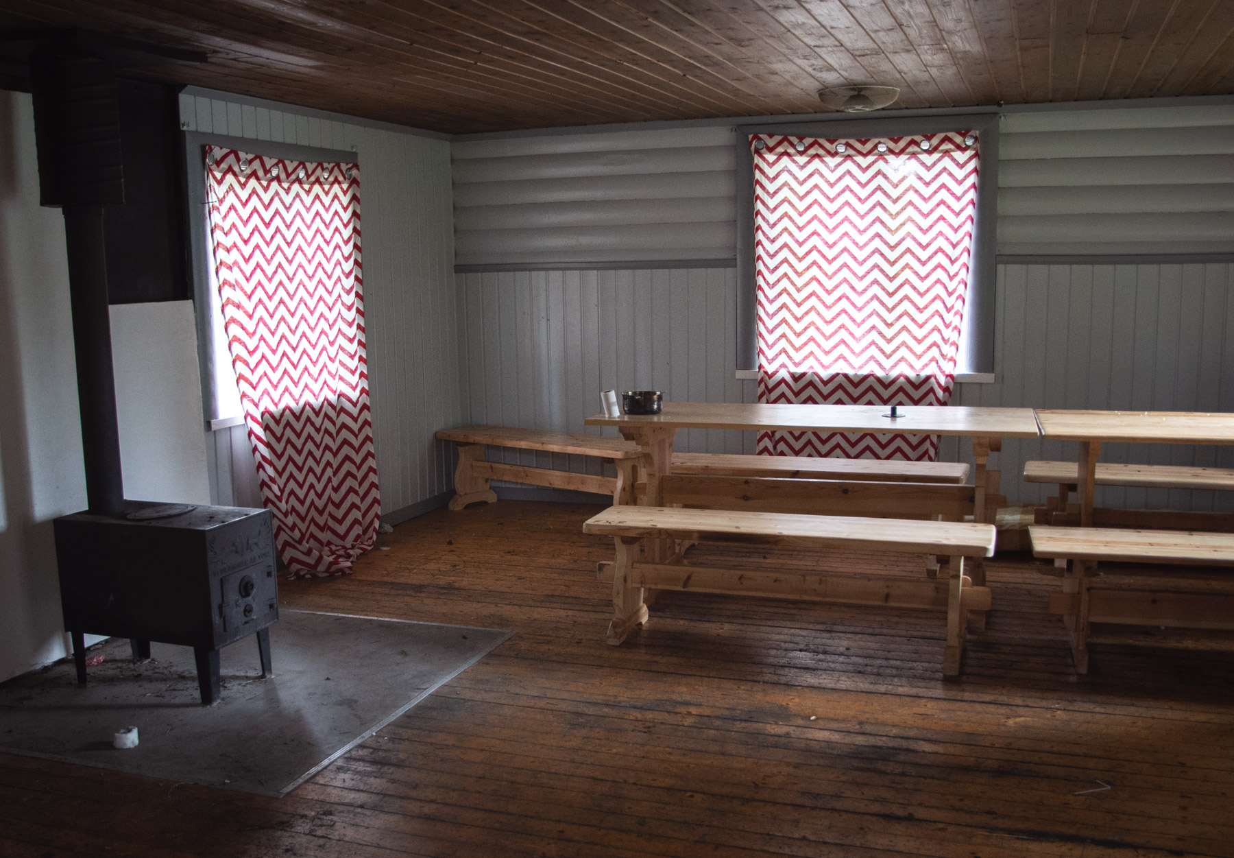 Wooden cabin interior