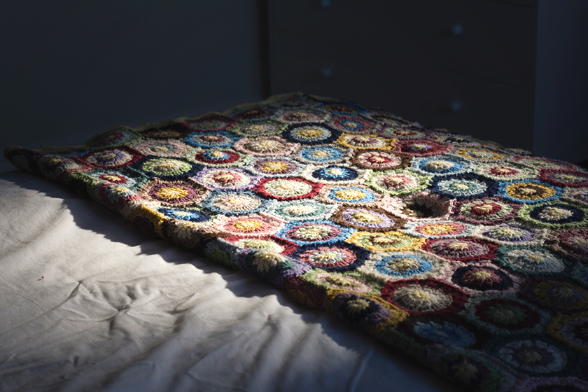 Wool blanket in the sun