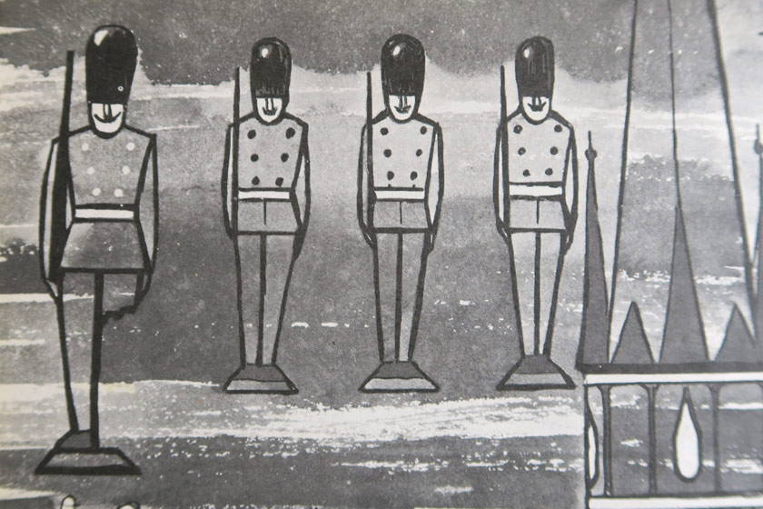 Black and white illustration