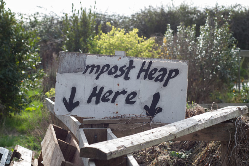 Compost heap sign