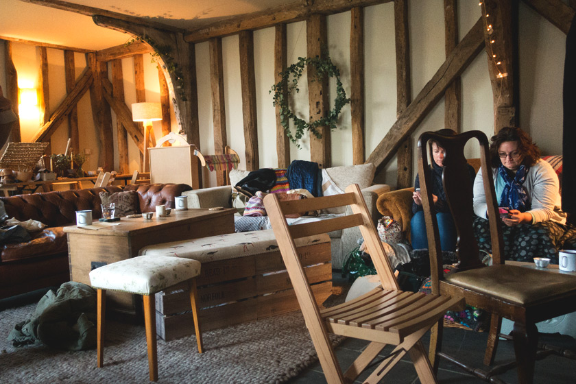 Cosy lit barn