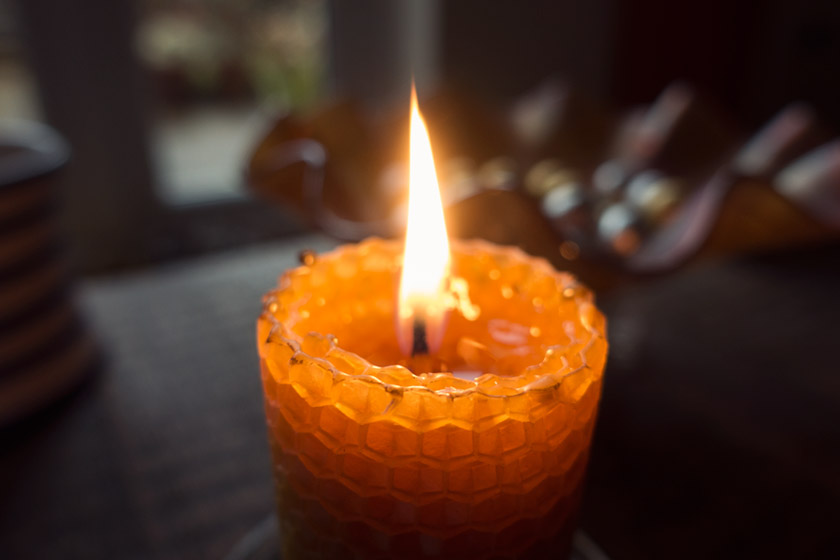 Beeswax candle