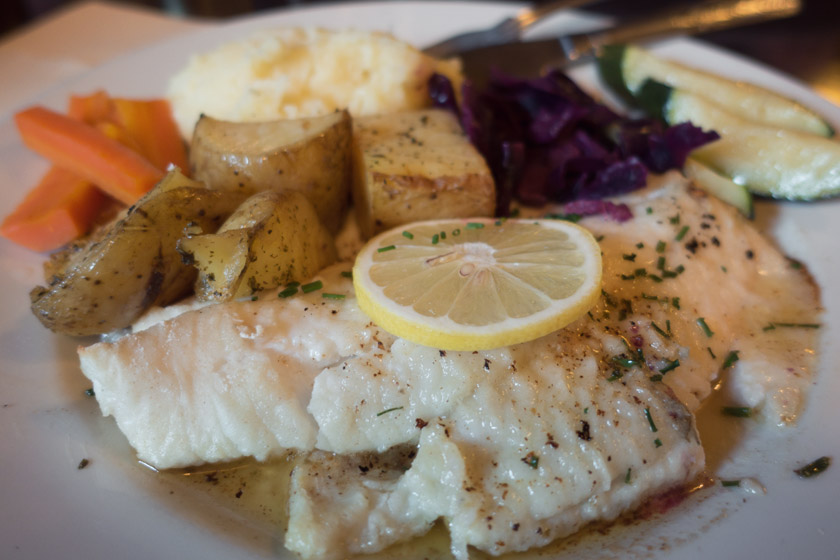 Baked cod and potatoes