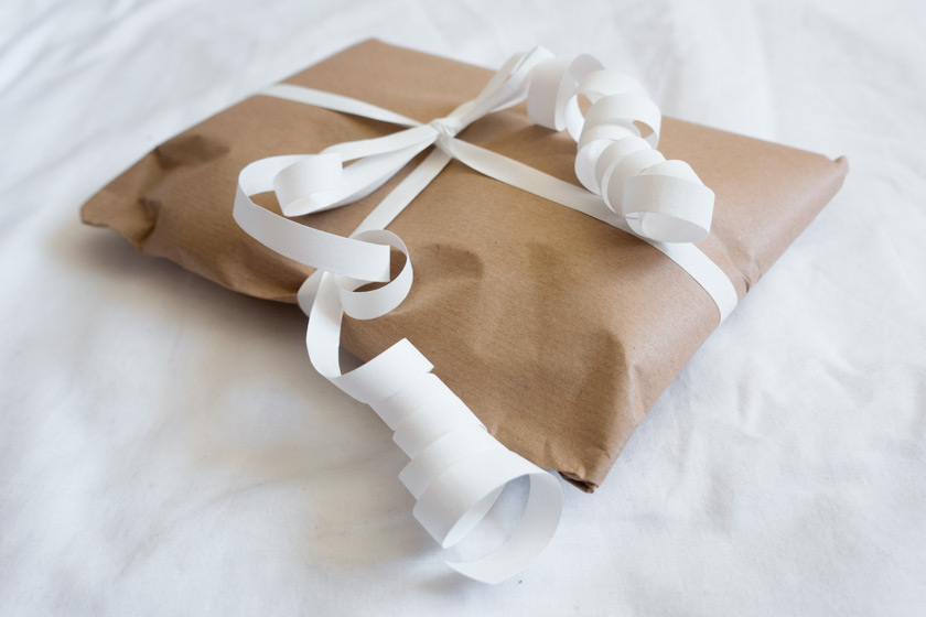 Brown paper gift wrap
