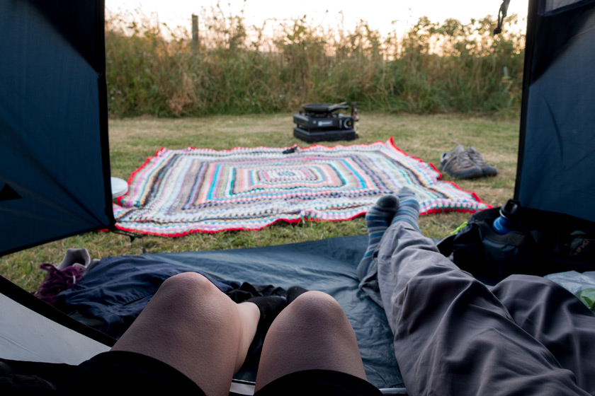 View out of tent