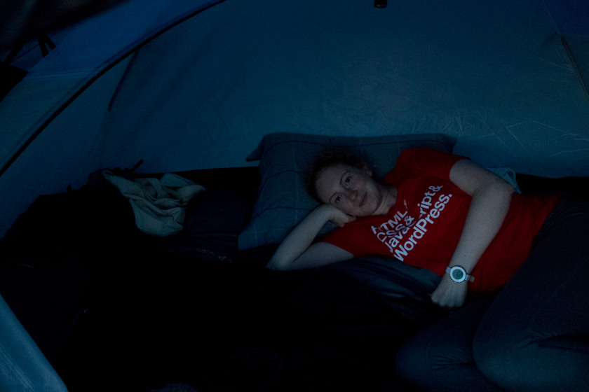 Me in tent