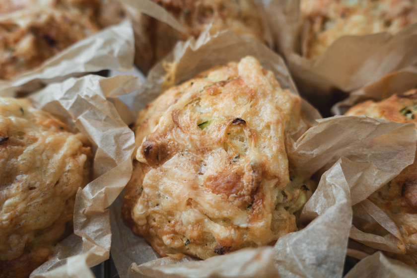 Cheese topped muffins