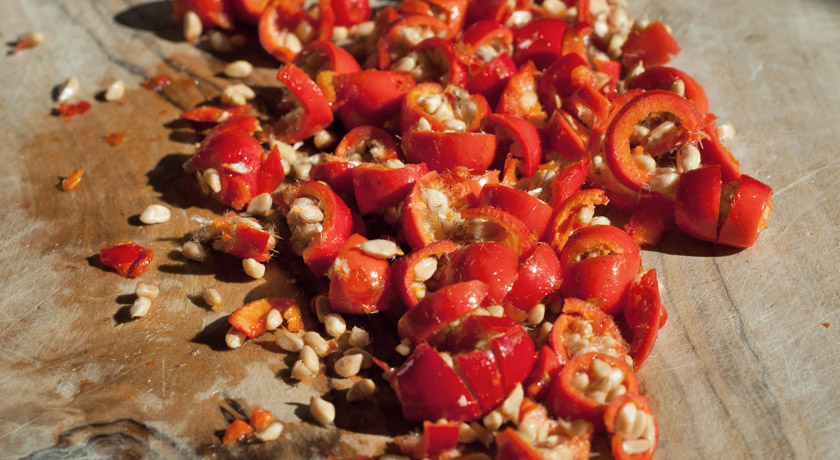 Chopped rosehips