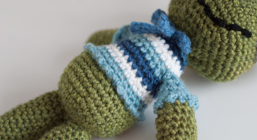 Stripy jumper edging