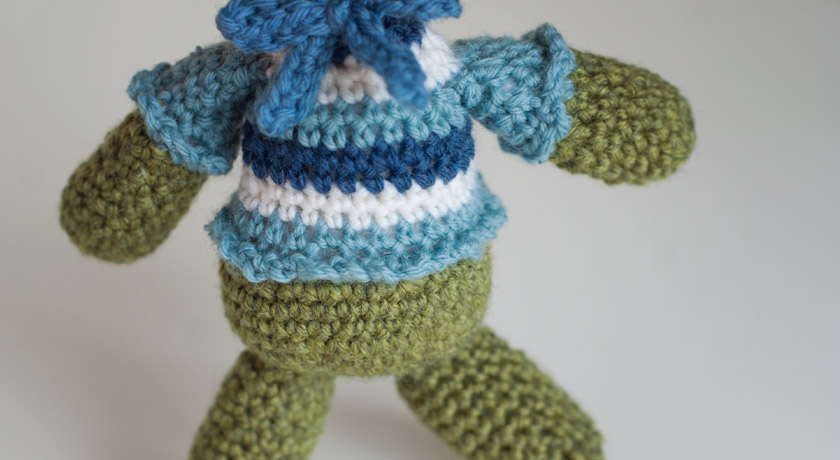 Closeup of jumper and neck tie