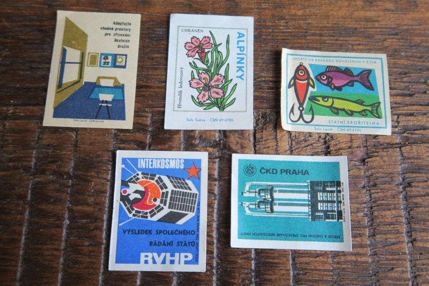 Illustrated matchbox cards