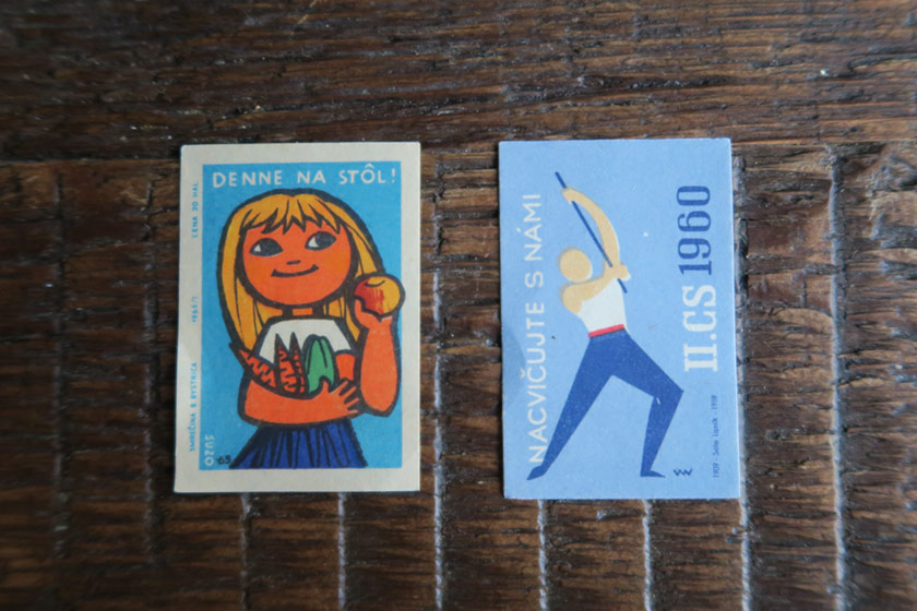 Illustrated matchbox cards
