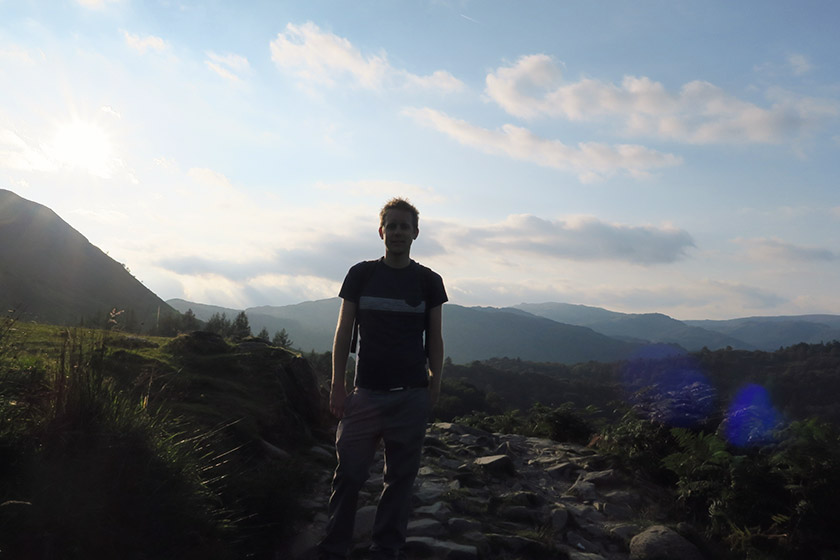 Standing on path