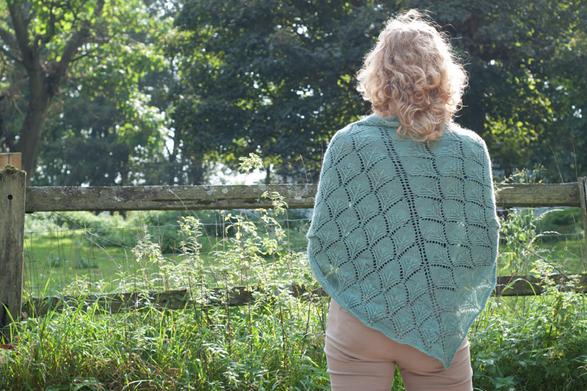 Green lacy shawl