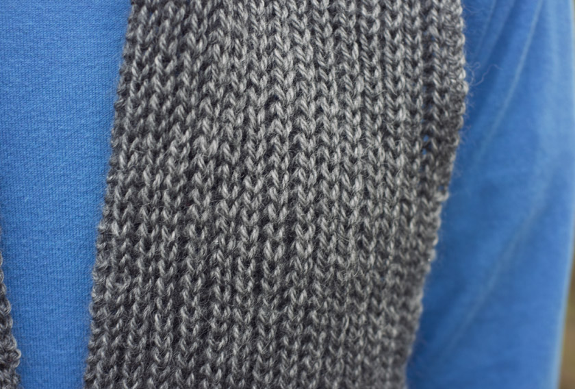 Closeup of rib texture