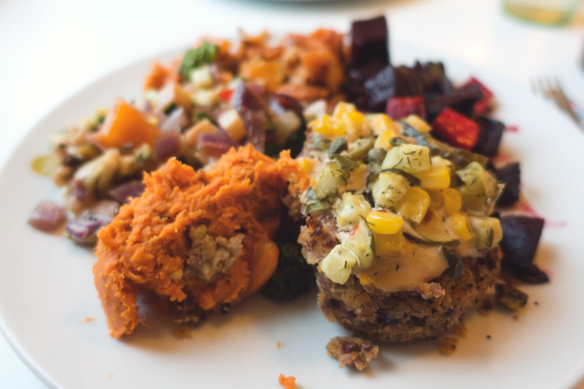 Colourful vegetarian meal