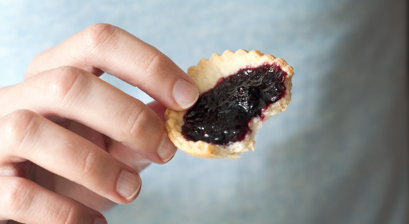 Blackberry jam tart