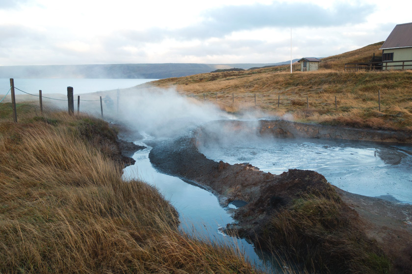 Steam on landscape