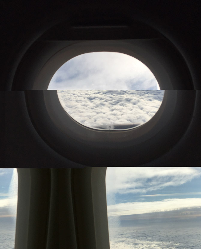 Fragmented plane window