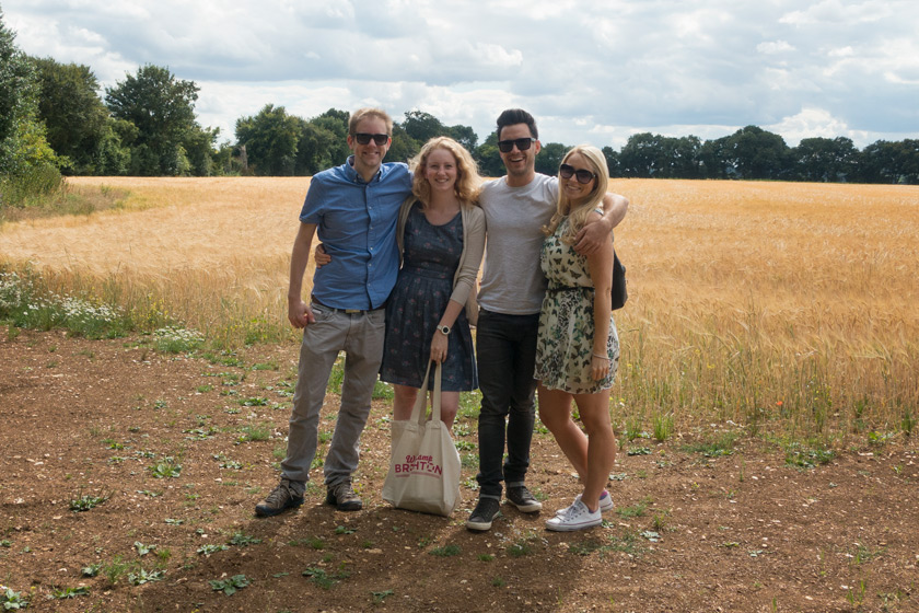 Friends in field