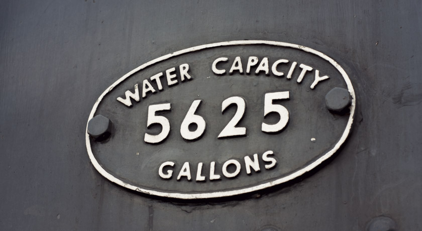 Steam train water capacity