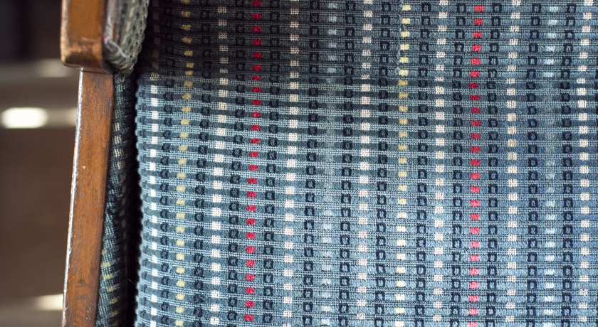 Vintage patterned blue fabric