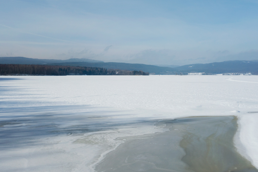 Frozen lake