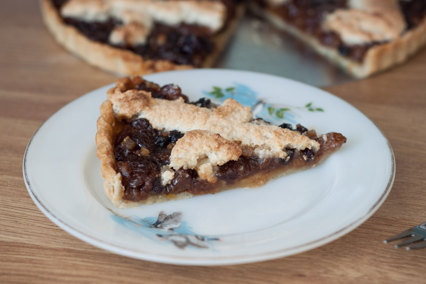 Slice of mincemeat tart
