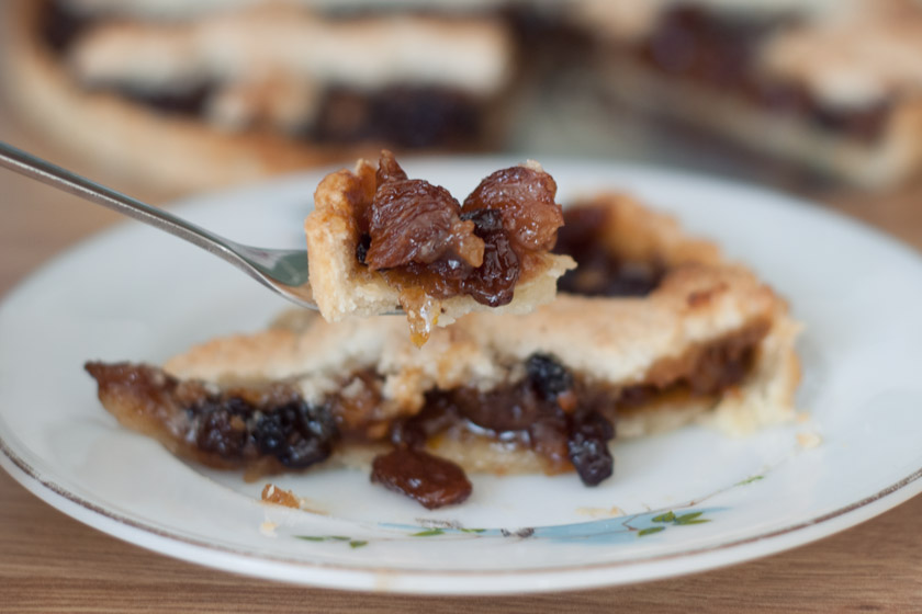 Tart on fork