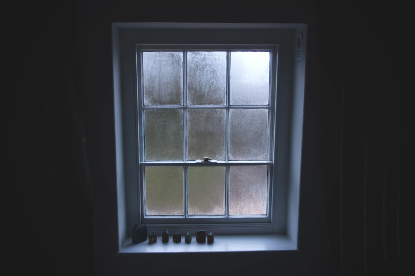 Old misty window