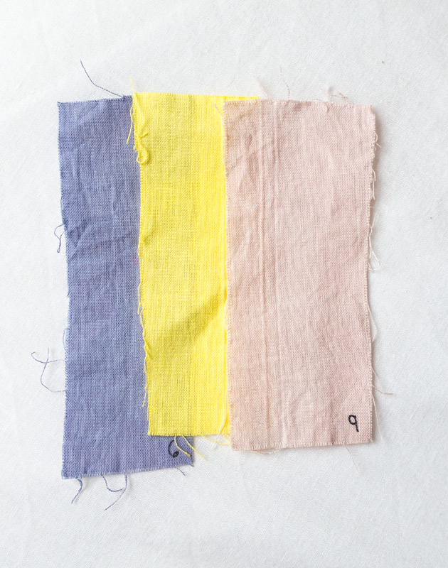 Purple, yellow and pink fabric